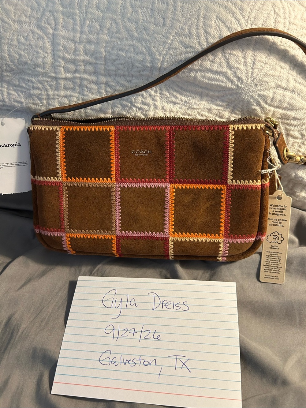 Coachtopia suede bag